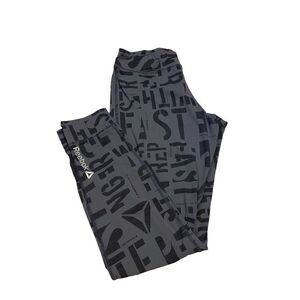 Reebok black and grey leggings size s